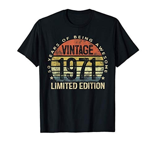 50 Year Old Gifts Vintage 1971 Limited Edition 50th Birthday T_Shirt