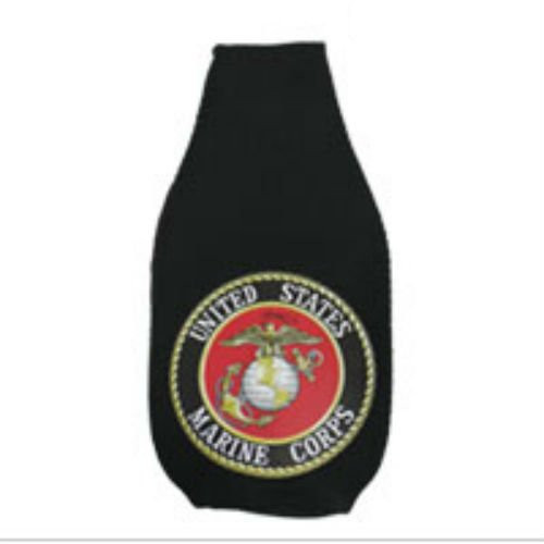 K's Novelties Black USMC Marines Marine Corps Globe Circle Bottle Insulator