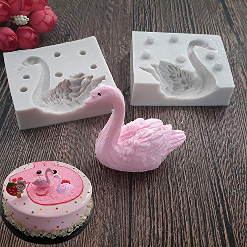 3D Swan Silicone Decorating Mold Chocolate Cake Baking Mold Fondant Handmade Soap Plaster Mould DIY Art Craft Molds Gum Paste Candle Moulds Cake Resin Clay Molds Cupcake Pastry Dessert Bakeware Pan