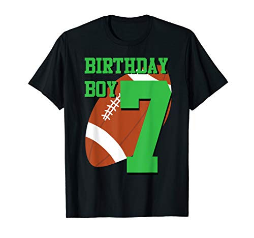 7th Birthday Football Boy Shirt _ 7 year old Field Players