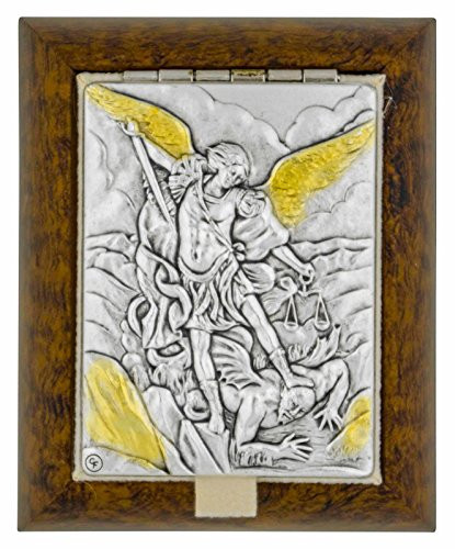 Small Decorative Rosary Keepsake Box with Saint Plaque (Saint Michael the Archangel)