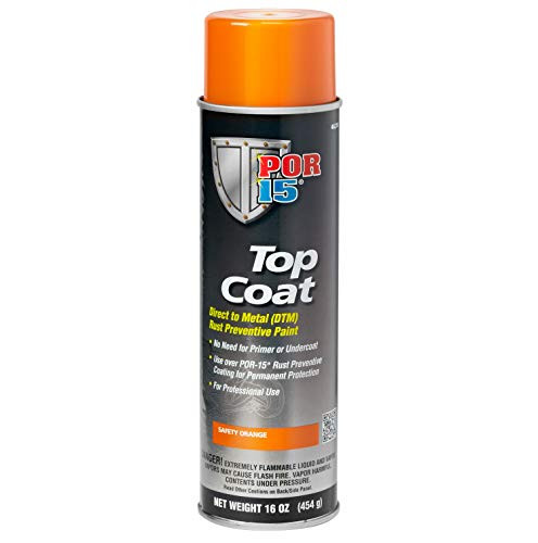 POR-15 46218 Top Coat Safety Orange Spray Paint 16. Fluid_Ounces