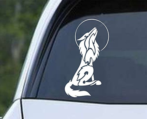 Tribal Wolf _b_ Die Cut Vinyl Decal Sticker