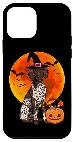 iPhone 12 mini Halloween German Shorthaired Pointer Jack O Lantern Pumpkin Case