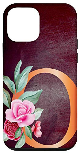 iPhone 12 mini Letter O Alphabet Pink Flower Monogram Case