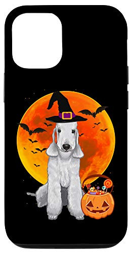 iPhone 12 12 Pro Dog Halloween Bedlington Terrier Jack O Lantern Pumpkin Case