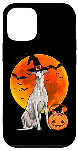 iPhone 12 12 Pro Dog Halloween Greyhound Jack O Lantern Pumpkin Case