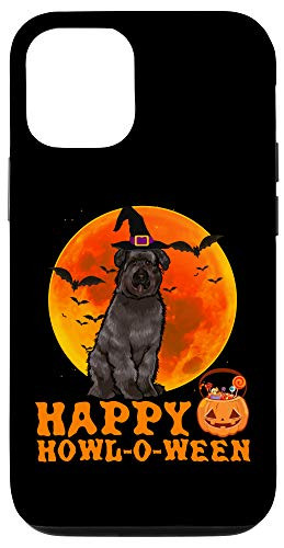 iPhone 12 12 Pro Funny Bouvier des Flandres Dog Halloween Happy Howl_o_ween Case