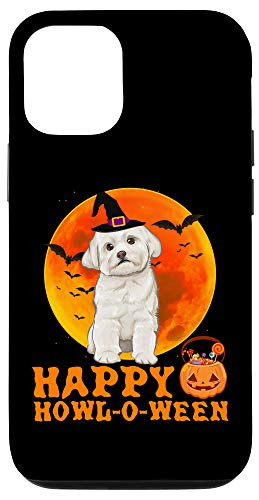 iPhone 12 12 Pro Funny Maltese Dog Halloween Happy Howl_o_ween Case