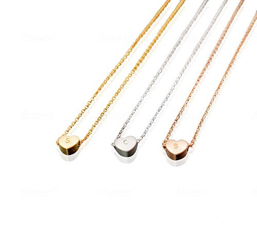 Necklaces Super Cute Heart Initial Necklace 16k Gold Silver Rose Gold Plated Hand stamped Personalized Heart pendant bridesmaid Wedding Graduation Birthday Anniversary Best Graduation Day gift Necklaces Super Cute Heart Initial Necklace 16k Gold Silver Rose Gold Plated Hand stamped Personalized Heart pendant bridesmaid Wedding Graduation Birthday Anniversary Best Graduation Day gift