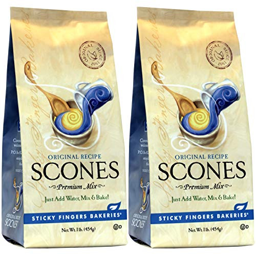 Sticky Fingers Bakeries_ English Scone Mix_ Original Flavor_ Just Add Water_ Mix_ and Bake. Makes 12 Scones _Pack of 2_