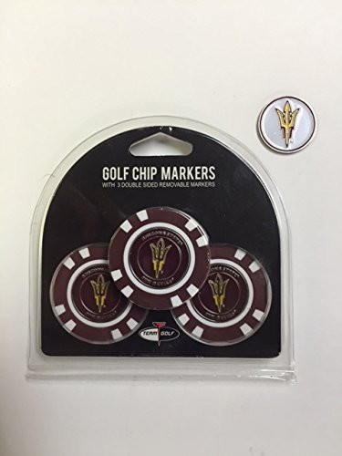 Team Golf Arizona State Sun Devils Poker Chips 3pk with Bonus Marker