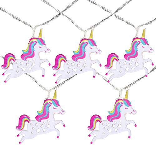 Northlight 10 B O LED Warm White Unicorn Christmas Lights _ 3' Clear Wire