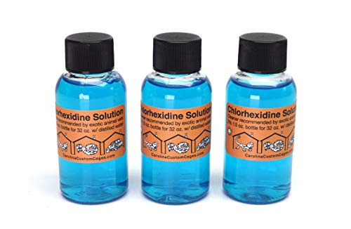 Carolina Custom Cages Chlorhexidine Solution 2 Percent   3 Refills Make 32 oz. Each of Working Solution