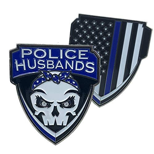 E_004 Police Husbands Thin Blue Line Challenge Coin Supporter