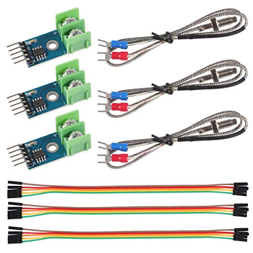 AITRIP 3 Sets DC 5V MAX6675 Module  Plus  K Type Thermocouple Temperature Sensor M6 for Arduino Raspberry Pi