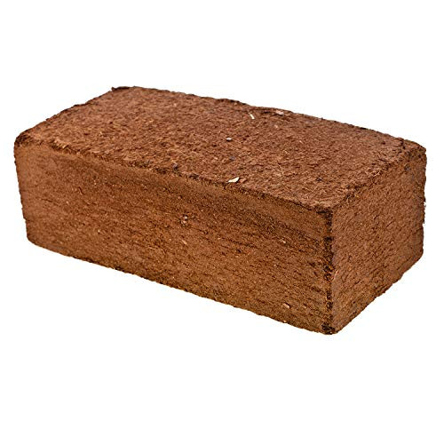 Premium Coco Coir Brick _ 7 Pound Coconut Fiber Block _ Compressed Growing Medium _ Perfect As Hydroponics Garden Soil _ 100 Percent  Organic  and  Eco_Friendly _ Great Seed Bed