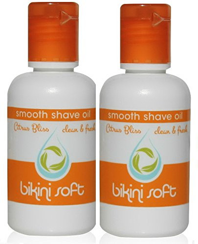 BIKINI SOFT Smooth Shave Oil _2 oz_ Fresh Citrus Bliss Scent _ SMOOTHEST Shave Ever on Legs_ Underarms_ Bikini Line  and  Intimate Areas  Stops Ingrown Hairs_ Razor Bumps  and  Razor Burn_ for Sensitive Skin