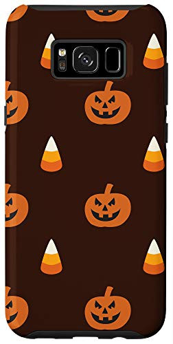 Galaxy S8 Plus  Halloween Design Candy Pumpkin Jack O Lantern Pattern Orange Case