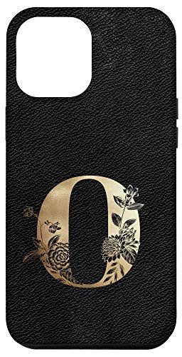 iPhone 12 Pro Max Initial O Monogram Vintage Floral Stencil Phone Case