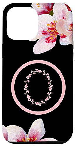 iPhone 12 Pro Max Letter O Personalized Initial O Cherry Blossoms Floral Gift Case