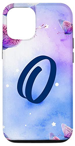iPhone 12 12 Pro Personalized Girly Butterfly Alphabet O Name Initial Letter Case