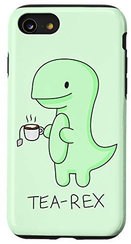 iPhone SE _2020_   7   8 Tea rex Phone Case Dinosaur Cartoon Lover Funny Green Dino Case