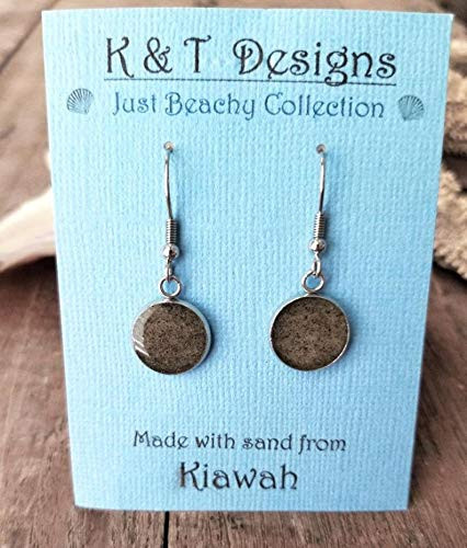 Kiawah South Carolina Beach Sand Dangle Earrings