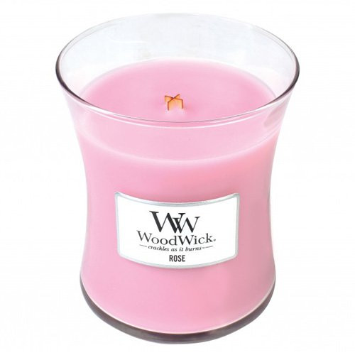 ROSE - WoodWick 10oz Medium Jar Candle Burns 100 Hours
