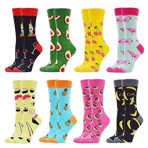 WeciBor Women's Funny Casual Combed Cotton Socks Packs _058_37_