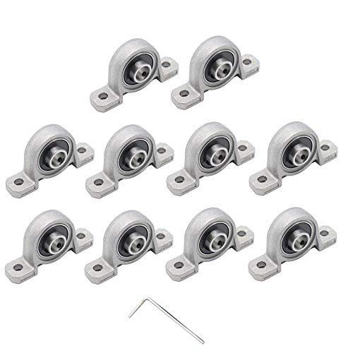 CCTVMTST 10Pcs 8mm Bore Diameter Pillow Block Ball Insert Bearing Rail Mounted