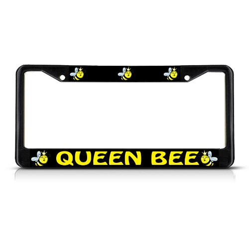 Fastasticdeals Queen B Bee Bees License Plate Frame Tag Holder Cover