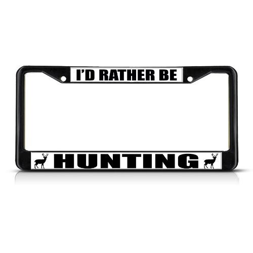 Fastasticdeals I'd Rather Be Hunting License Plate Frame Tag Holder Cover
