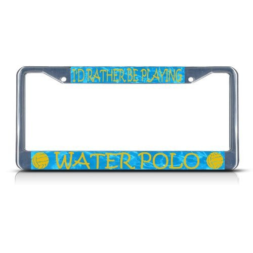 Fastasticdeals I'd Rather Be Playing Water Polo License Plate Frame Tag Holder Cover Fastasticdeals I'd Rather Be Playing Water Polo License Plate Frame Tag Holder Cover