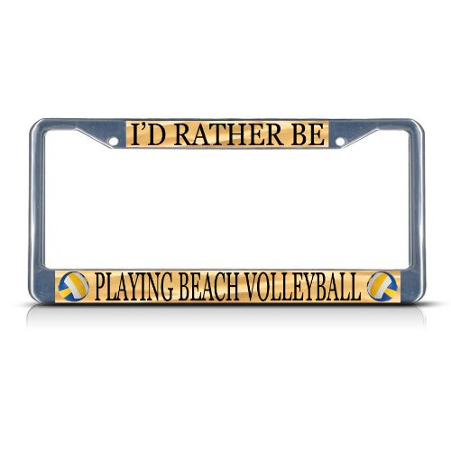 Fastasticdeals I'd Rather Be Playing Beach Volleyball License Plate Frame Tag Holder Cover Fastasticdeals I'd Rather Be Playing Beach Volleyball License Plate Frame Tag Holder Cover