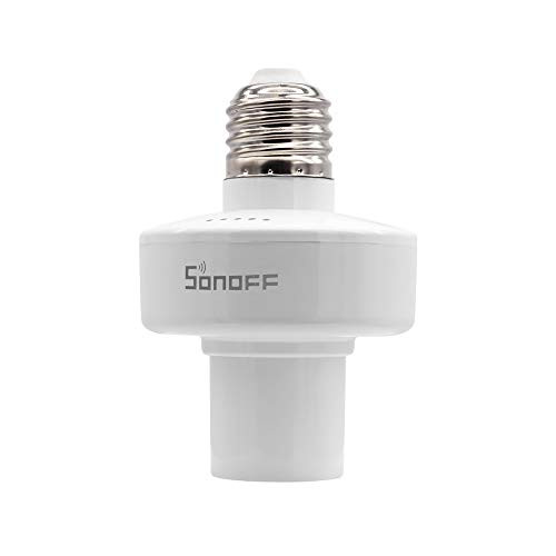 Wireless LED Bulb Holder_ KKmoon Slampher RF E27 Wireless LED Bulb Holder Smart 433MHz RF  and  WiFi Light Screw Bulb WiFi Lamp Socket RF Remote Control Timing Smart Google Home Nest Alexa