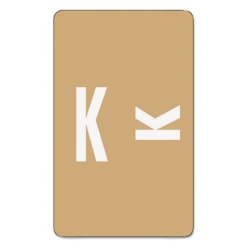 Alpha_Z Color_Coded Second Letter Labels_ Letter K_ Light Brown_ 100 Pack