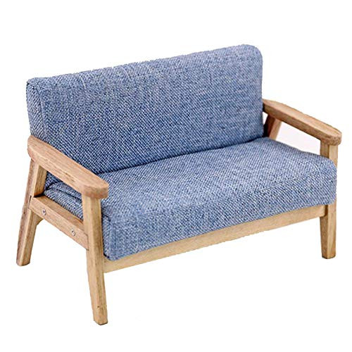 Galand Dollhouse Toy_1 12 Mini Dollhouse Sofa Double Armchair Home Living Room Furniture Model Toy E