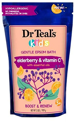 Dr Teal's Kids Gentle Epsom Bath Sleep Soak ~ Elderberry  and  Vitamin C with Essential Oils