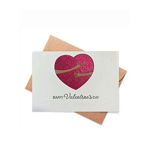 Valentine's Hug _ Handmade Braille Greeting Cards