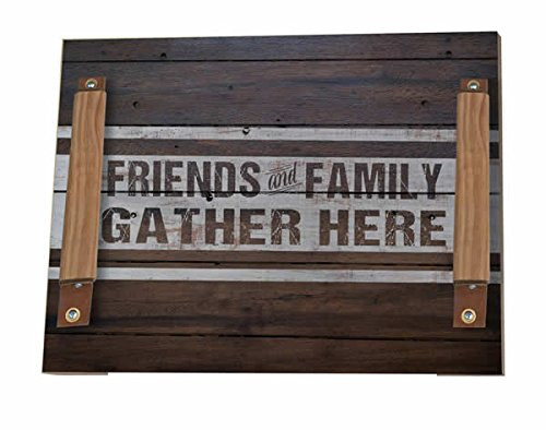 Kindred Hearts 20.5"X16" Friends Family Gather Weathered Wood Pallet Tray Kindred Hearts 20.5"X16" Friends Family Gather Weathered Wood Pallet Tray