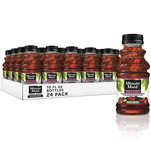 Minute Maid 100 Percent  Mixed Berry Juice_ 10 fl oz bottles_ Pack of 24