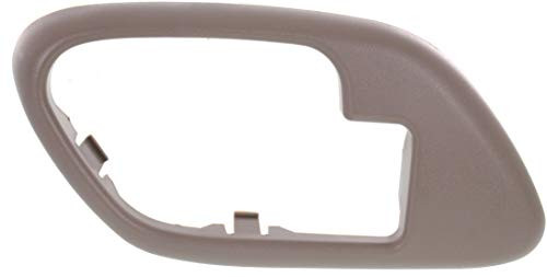 Front Door Handle Trim Compatible with GMC C K FULL SIZE P U 1995_2002 SUBURBAN 1995_1999 LH Inside Brown _Tan_ Plastic
