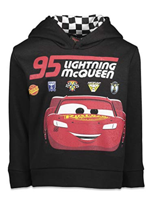 Disney Cars Lightning McQueen Big Boys Pullover Hoodie Fleece Black 7_8 Disney Cars Lightning McQueen Big Boys Pullover Hoodie Fleece Black 7_8
