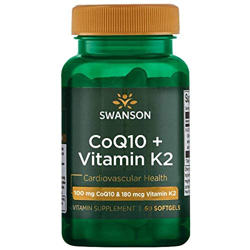 Swanson Coq10  Plus  Vitamin K2 60 Sgels