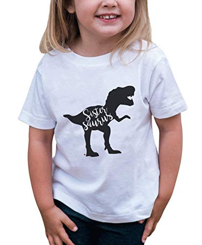 7 ate 9 Apparel Youth Dinosaur Sistersaurus T_Shirt Medium Pink