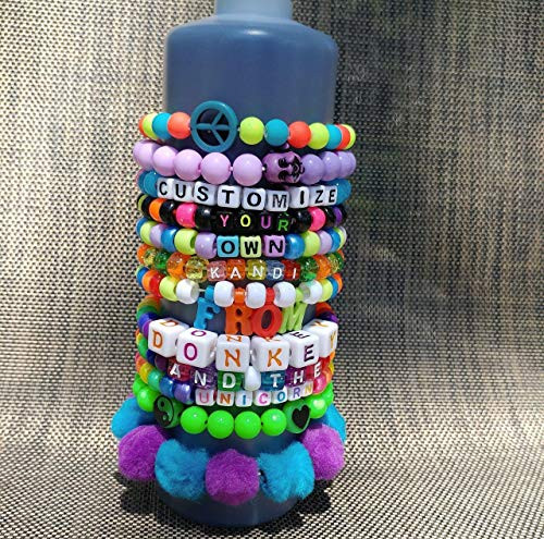 Kandi Bracelets_ Custom Kandi    Rave Stretch Bracelets Kandi Trade Party Favors