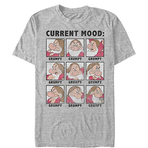 Men's Snow White and The Seven Dwarves Grumpy Current Mood T_Shirt _ Athletic Heather _ X Large