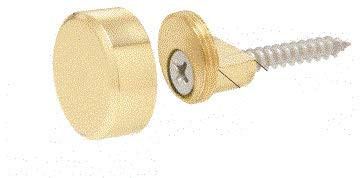 CRL Polished Brass Round Mirror Clips _ Set