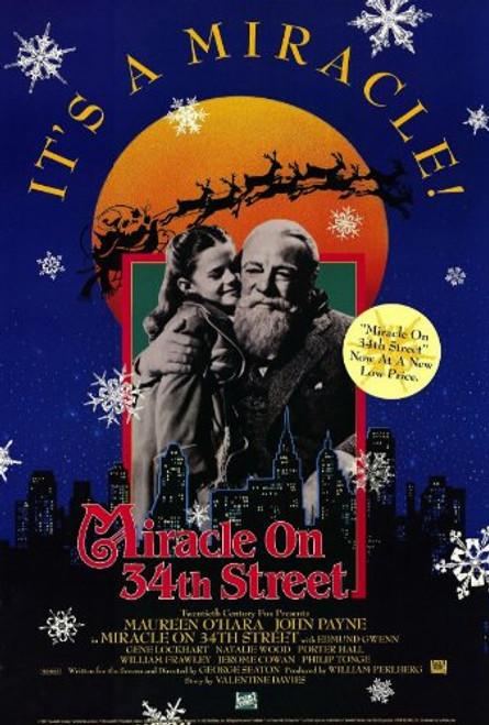 Miracle On 34th Street 27 x 40 Movie Poster _ Style B Miracle On 34th Street 27 x 40 Movie Poster _ Style B